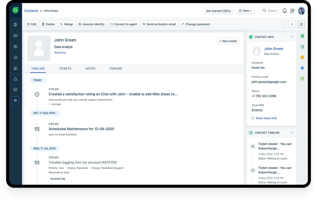 Freshdesk Customer Ease